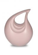 Aluminium urn 'Traandruppel' mat roze